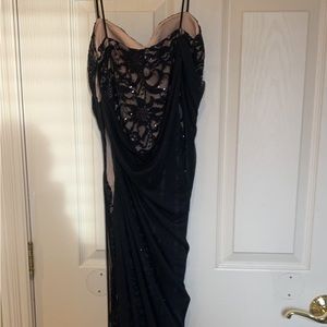 Long black evening dress